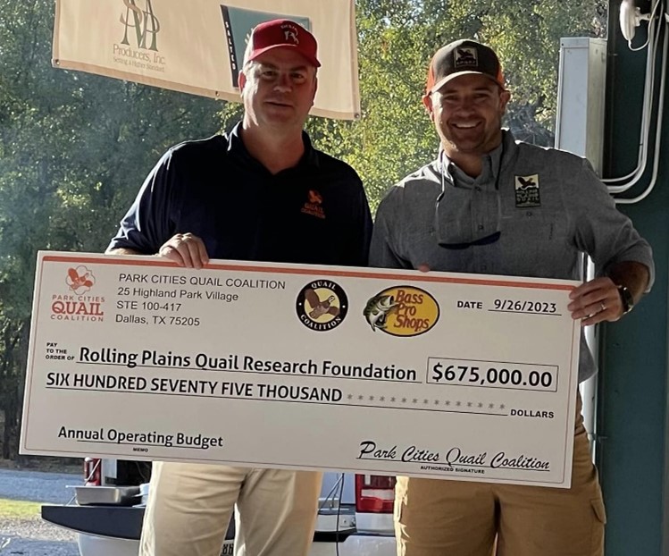 Park Cities Quail lifts RPQRF with Their Support